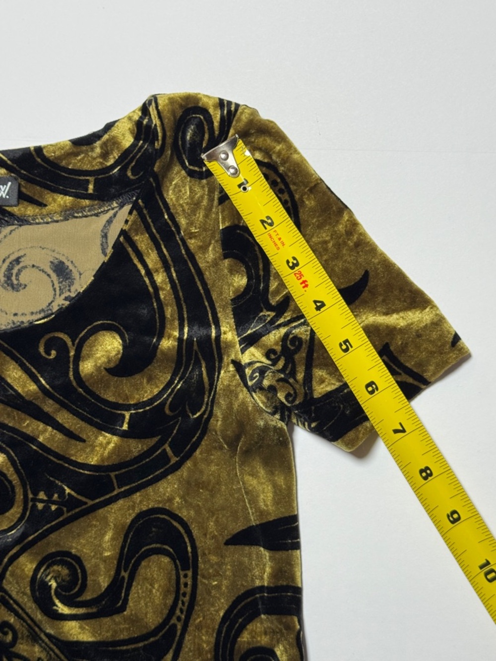 BETSEY JOHNSON Vintage 90's Velvet Frank for Betsey Tattoo Print A-Line Dress LG - Picture 8 of 12